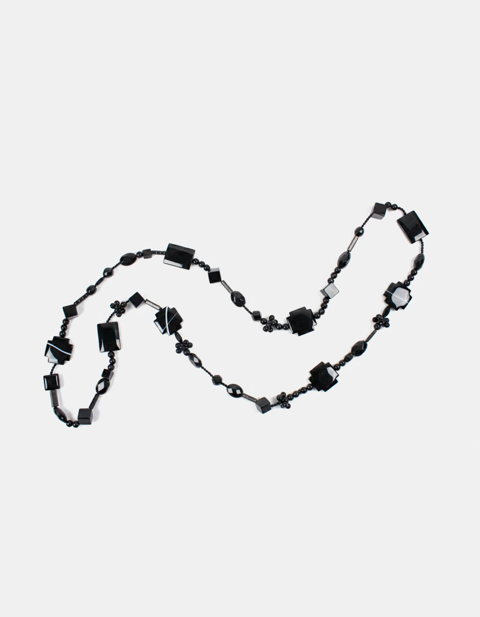 Collar en Bronce con Baño Vermeil 22 kt y Ónix Lisipas