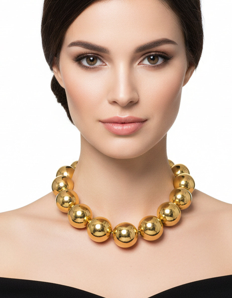Collar metal base baño Vermeil 22kt Lisa Universe