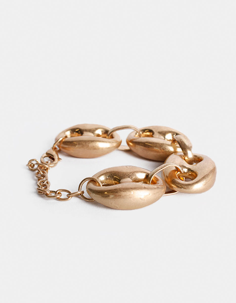 Pulsera en Oro Laminado con Maxi Eslabones Golden Chic