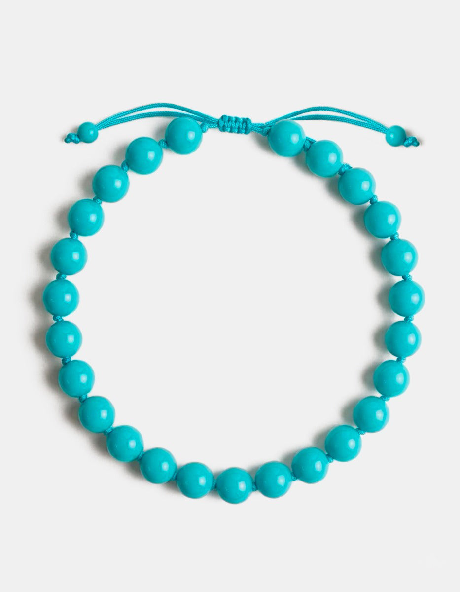 Collar de esferas de baquelita turquesa Mandragora