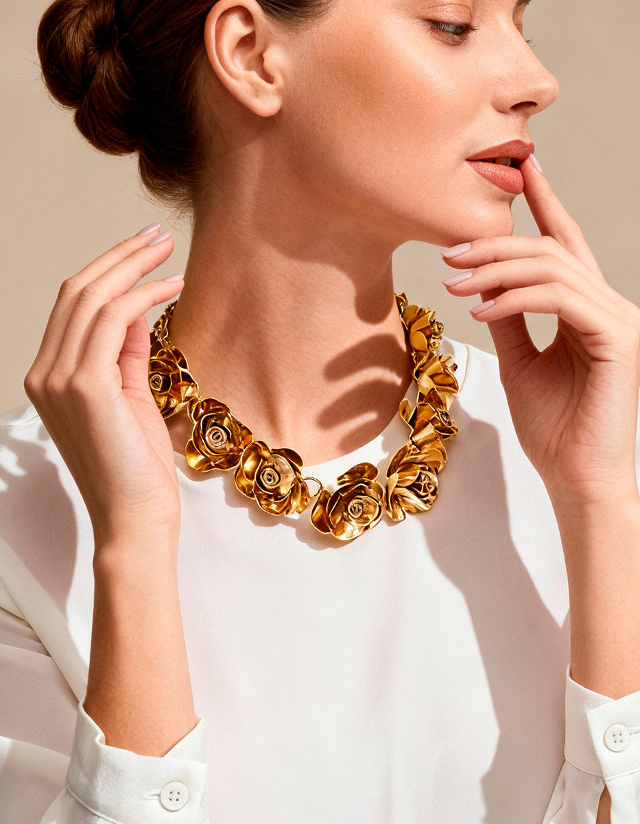 Collar con rosas Edén