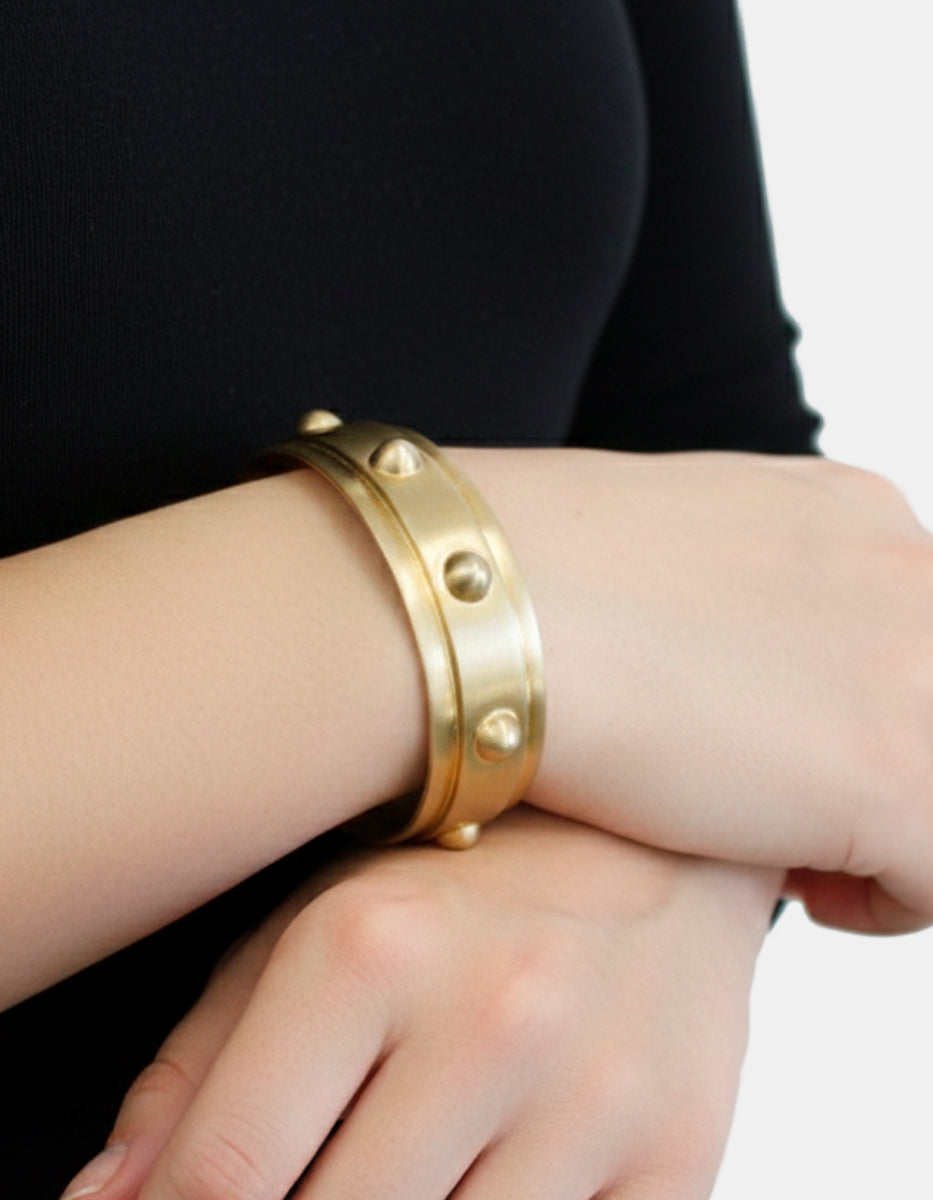 Brazalete en Metal Base con Baño Vermeil 22 kt By Daniel