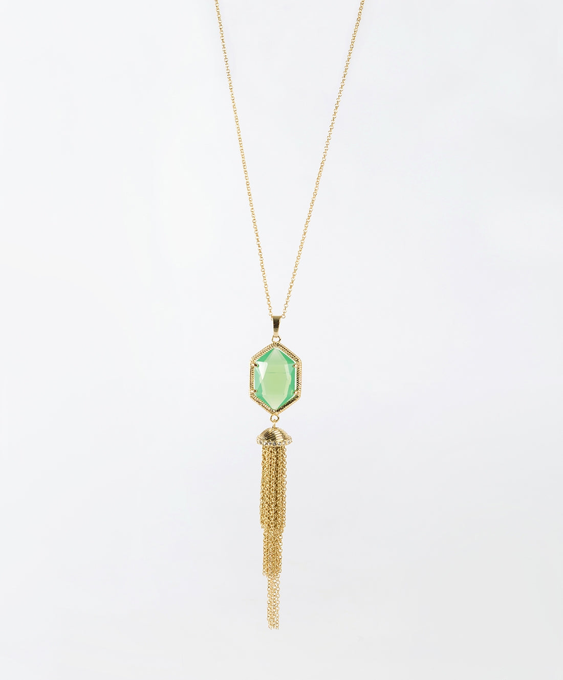 Collar con espinolita verde Vintage