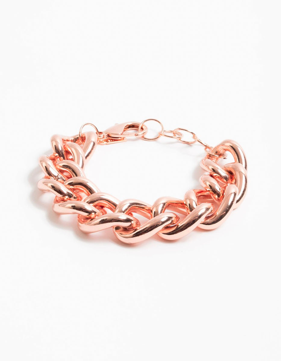 Pulsera de bronce con baño de oro rosa Fenicia