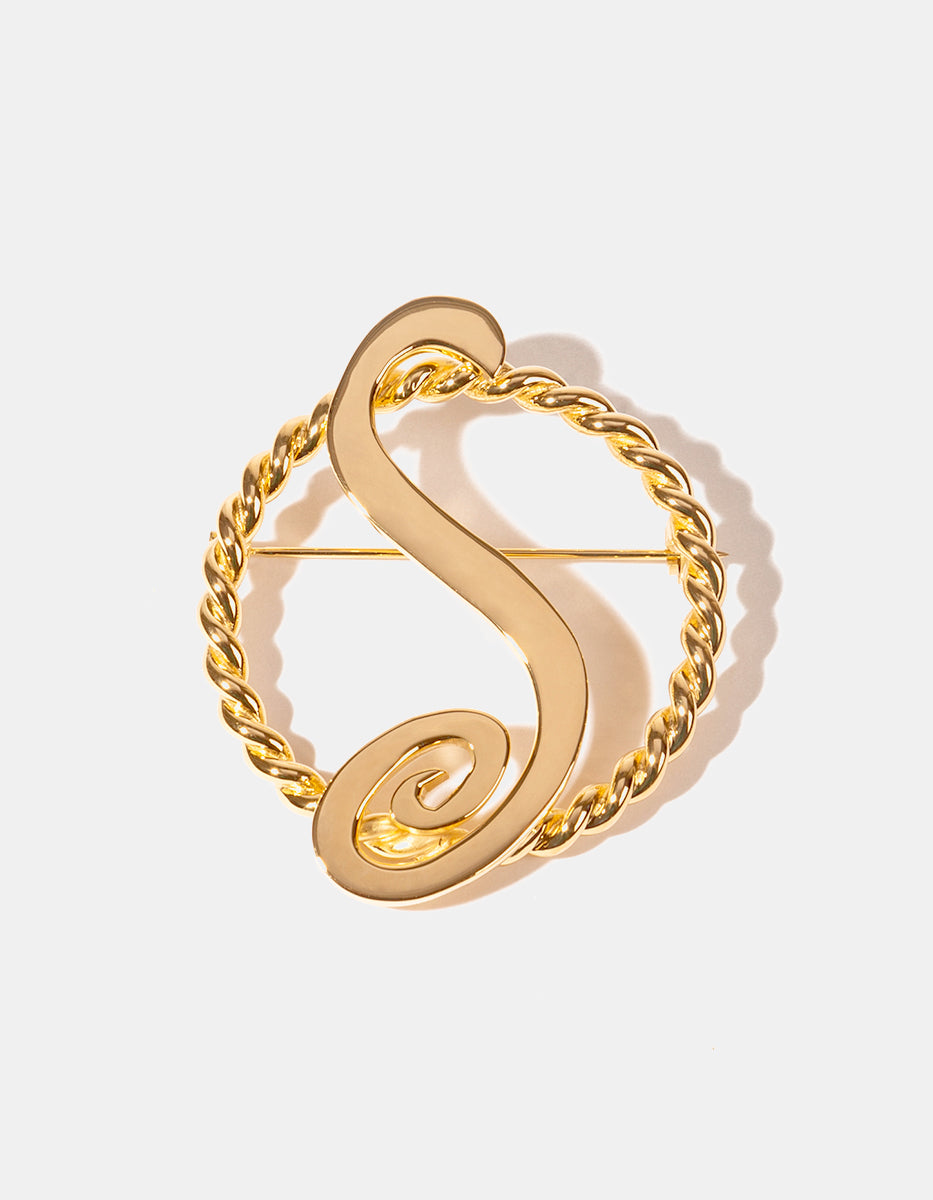 Broche con inicial S Pure Love