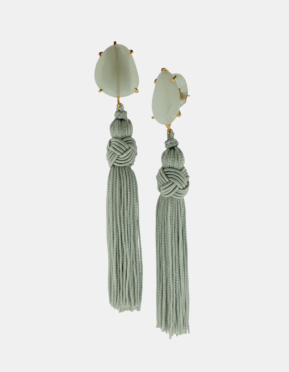 Aretes de plata .925 con baño vermeil y piedra ojo de gato Esplendida