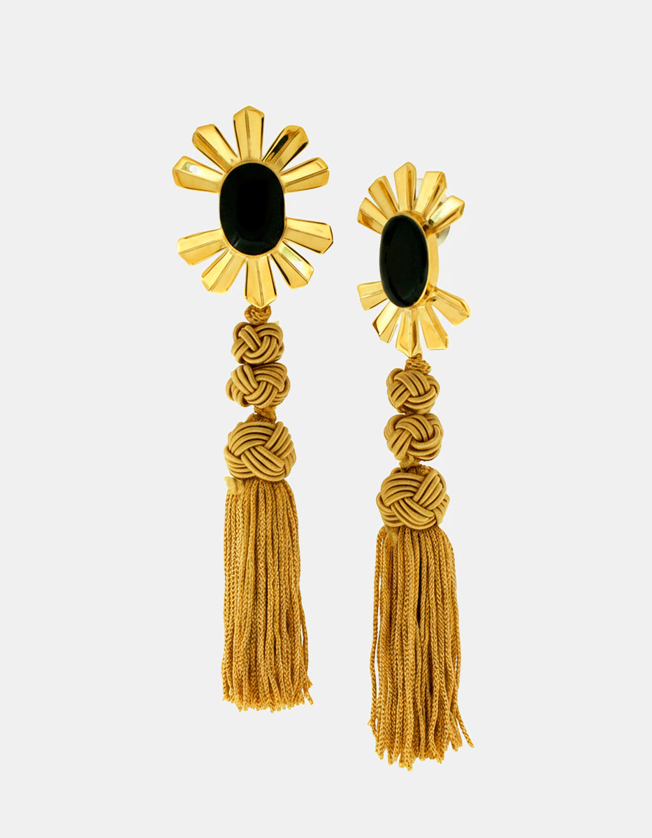 Aretes de bronce con baño de oro 22kt Esplendida