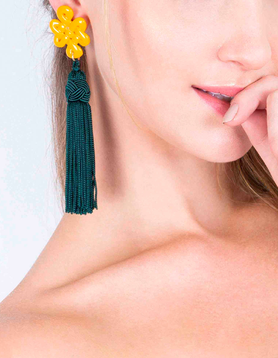 Aretes con pompones Oaxaca