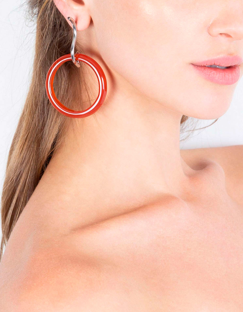 Aretes baño rodio Maui