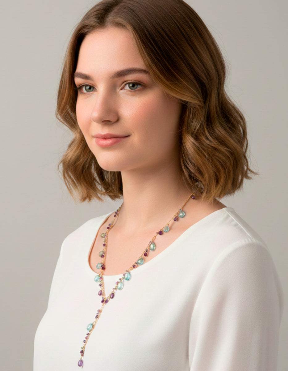 Collar con piedras semipreciosas Secret Garden