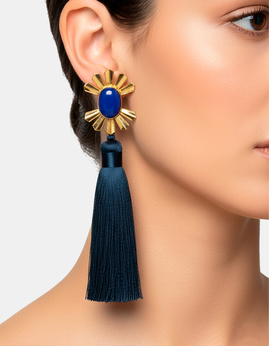 Aretes de bronce con baño de oro 22kt Esplendida