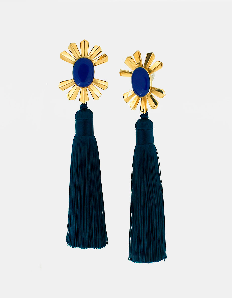 Aretes de bronce con baño de oro 22kt Esplendida