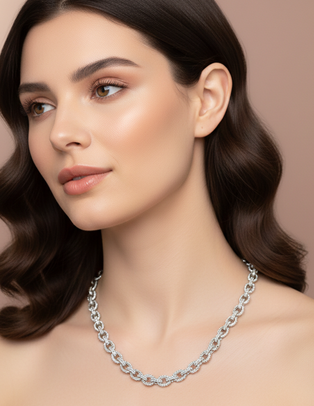 Collar en plata .925 con topacios blancos Festive Style