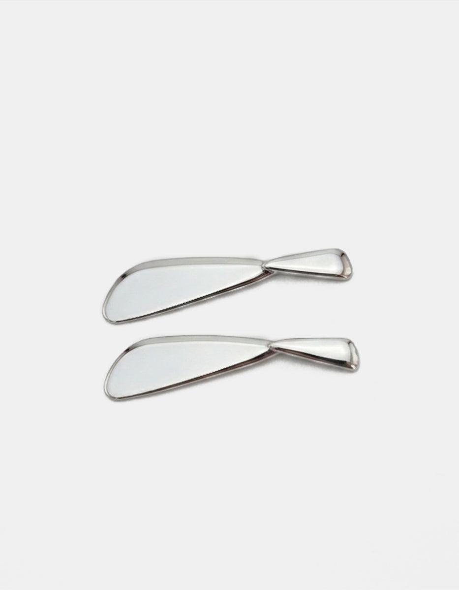 Aretes de metal noble en baño de platino
