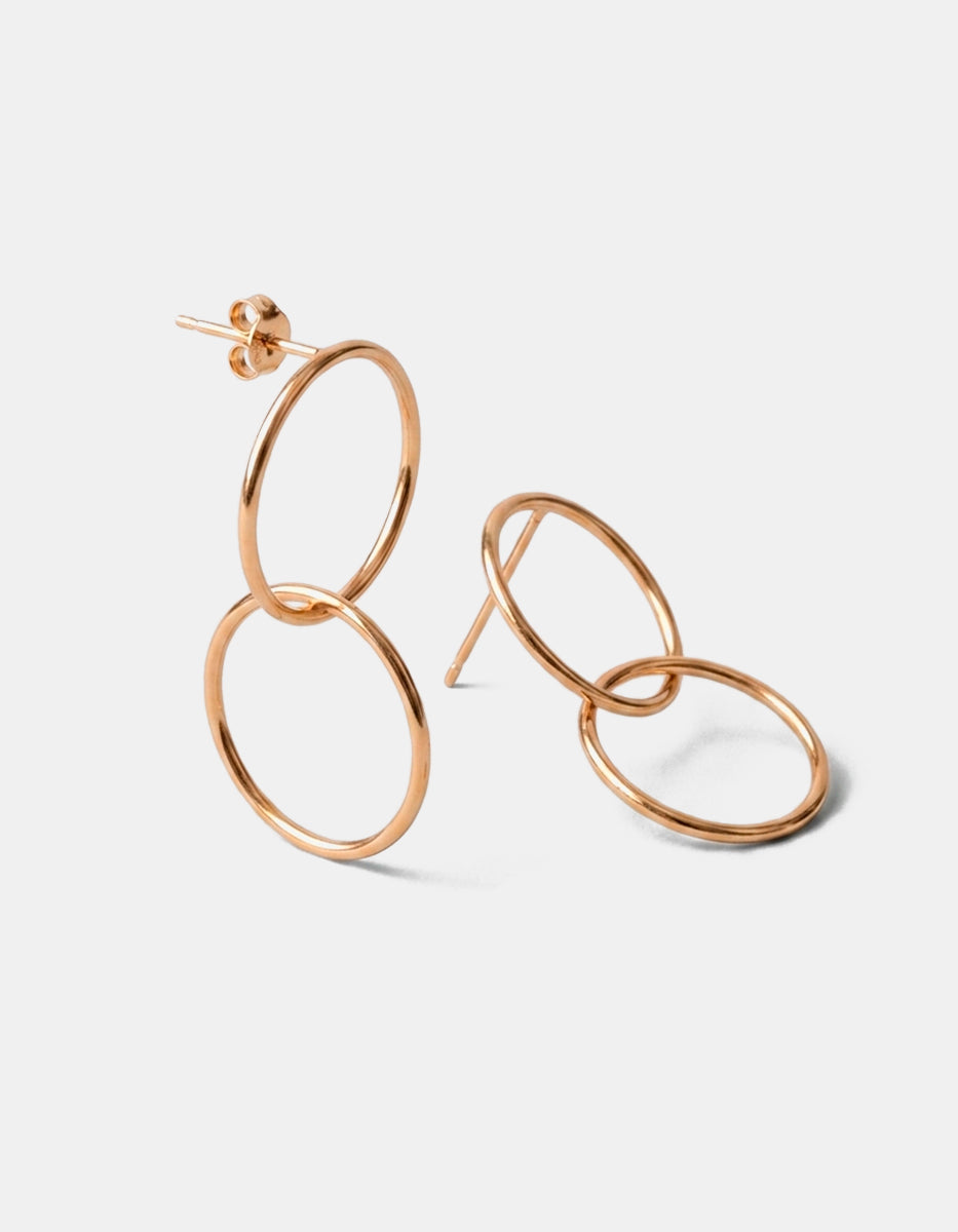 Aretes doble aro Golden
