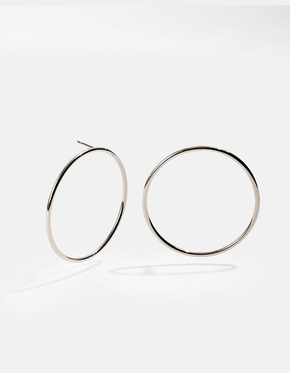 Aretes de Bronce con Baño Plateado