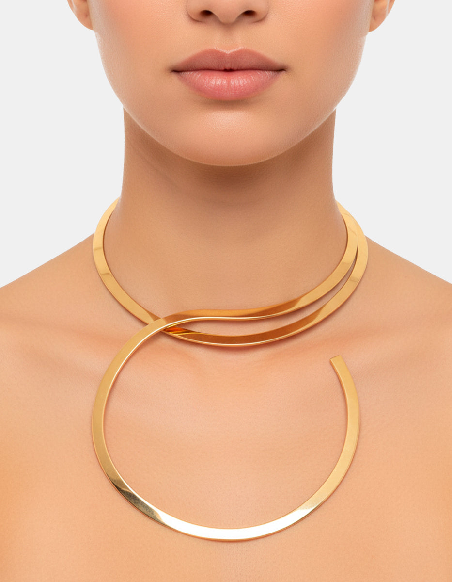 Gargantilla forma aros lisos Golden