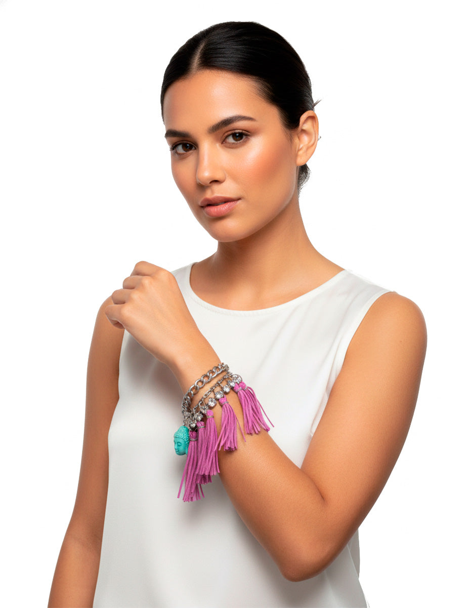 ⚡Ei Collar en Bronce con Baño de Oro 22 kt y Baño Plateado Wish