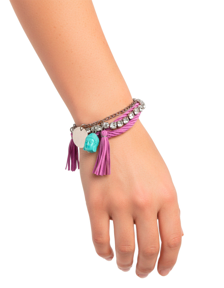 ⚡Ei Collar en Bronce con Baño de Oro 22 kt y Baño Plateado Wish