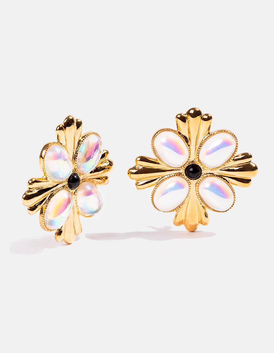 Aretes de Bronce con Baño de Oro 22kt Glam Girl