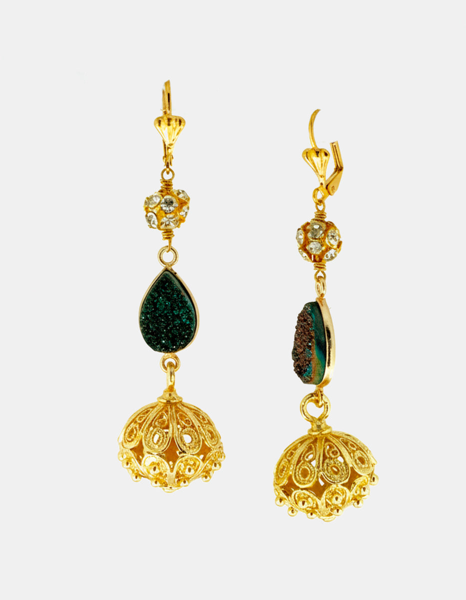 Aretes baño oro 22kt By Daniel