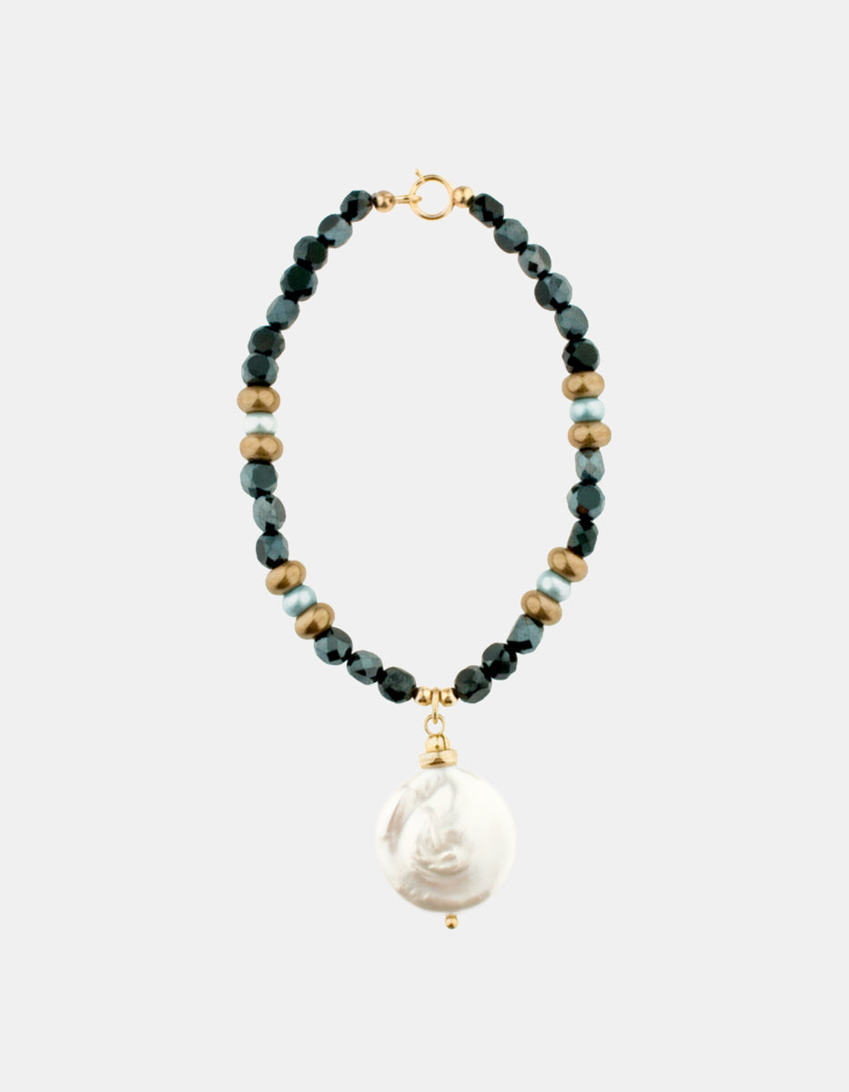 Pulsera en Bronce con Baño de Oro 22 kt Mamá