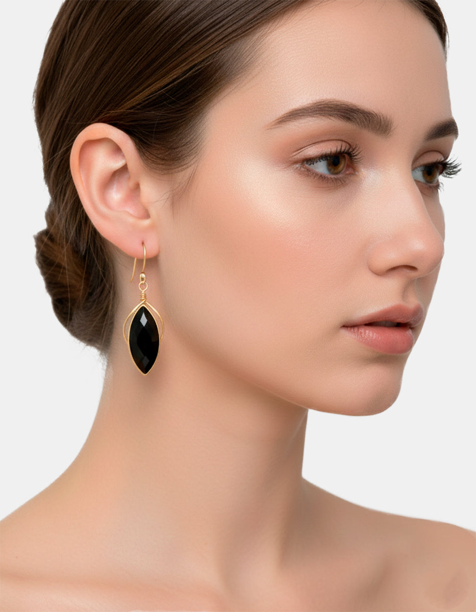 Aretes en Bronce con Baño de Oro 22 kt City Girl