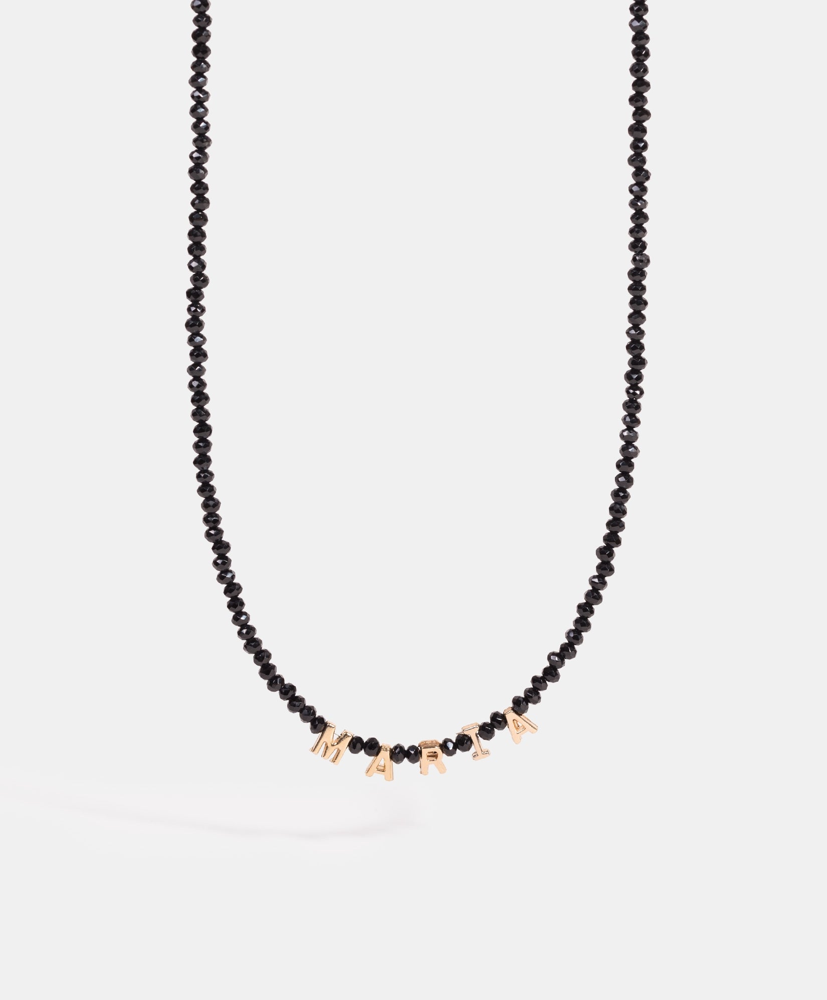 Collar personalizado con Nombre y Piedras Negras Lady