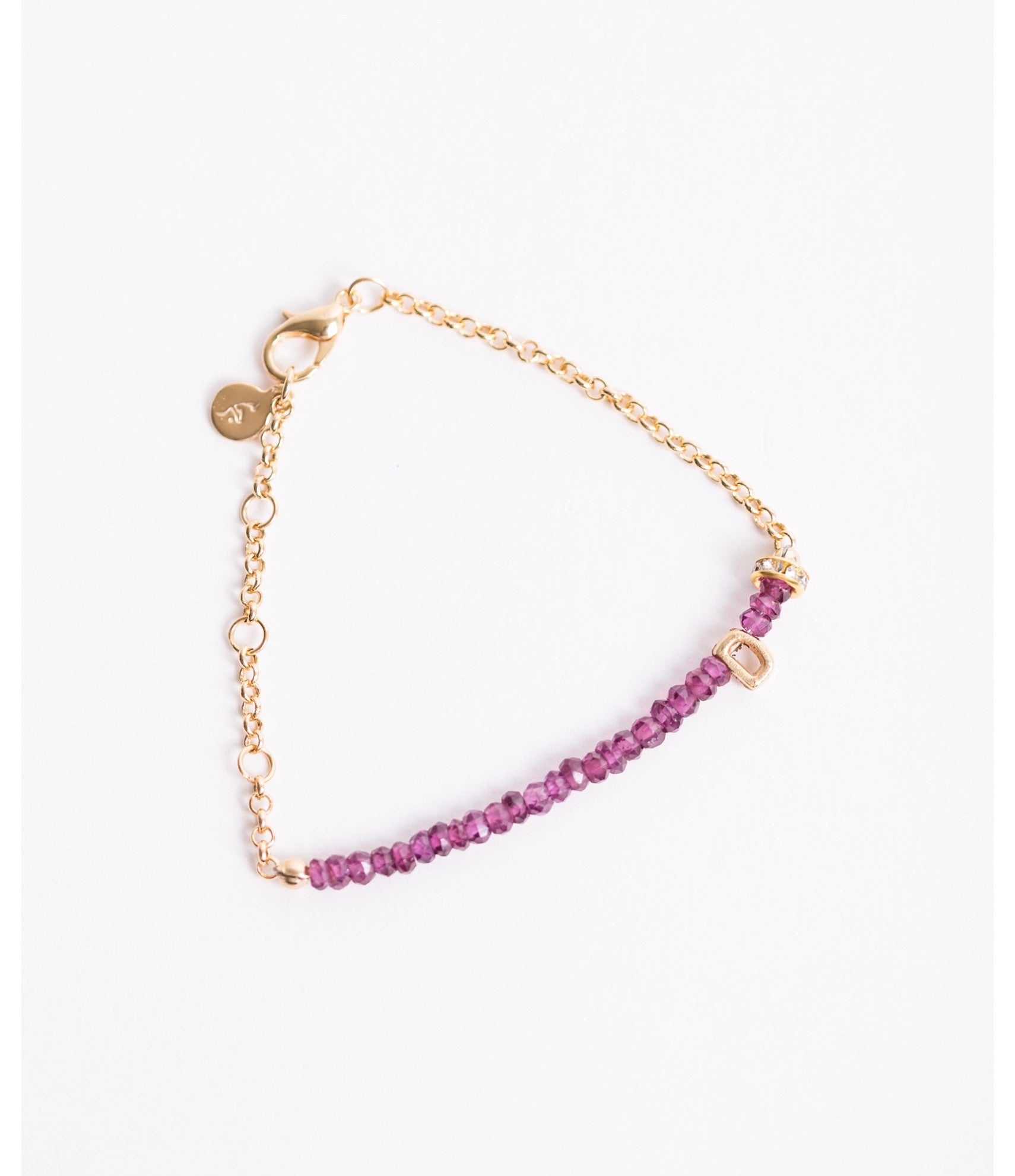 Pulsera con inicial D Lady