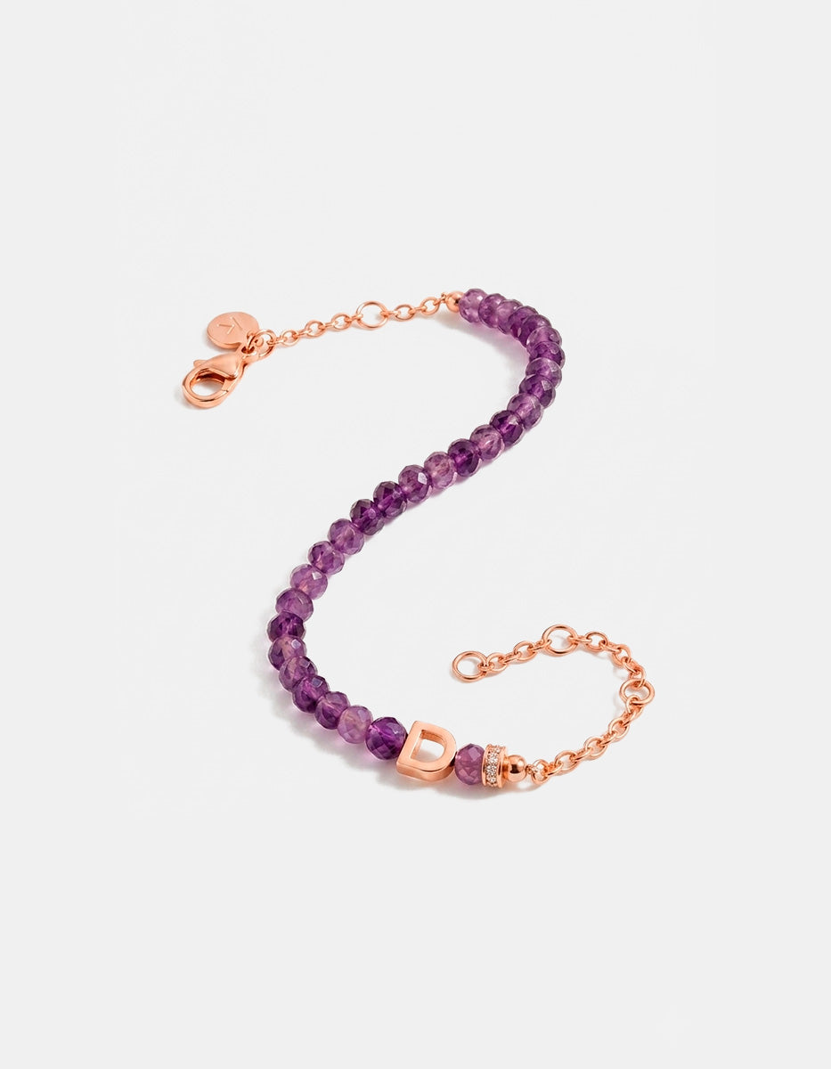 Pulsera con inicial D Lady