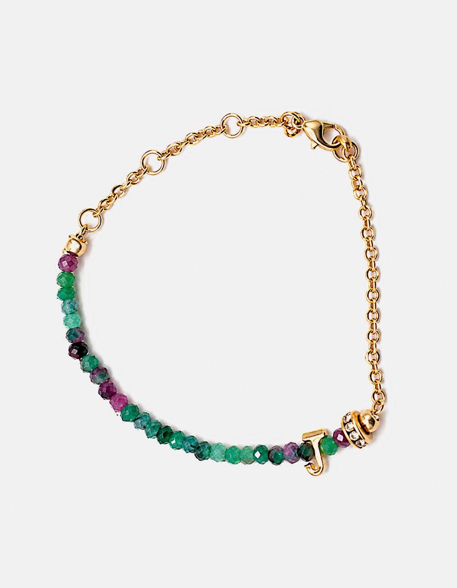 Pulsera con inicial J Lady
