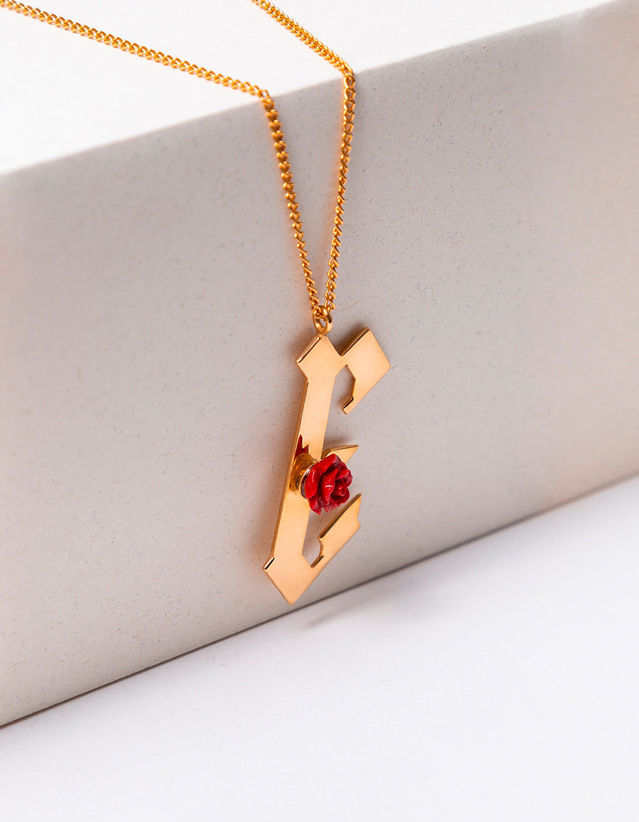 Inicial estilo gótico letra E Rock & Glam