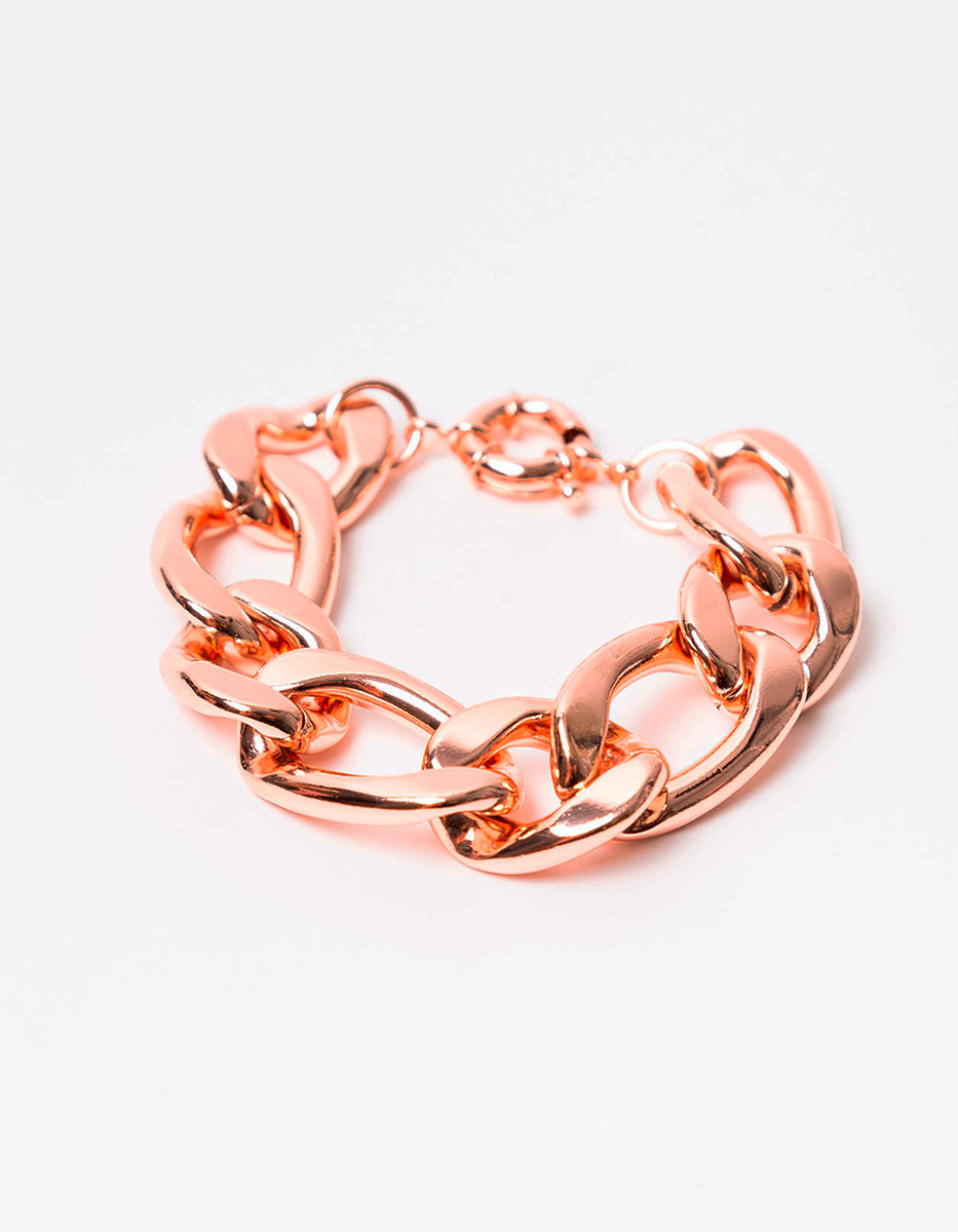Pulsera de bronce con baño de oro rosa Fenicia