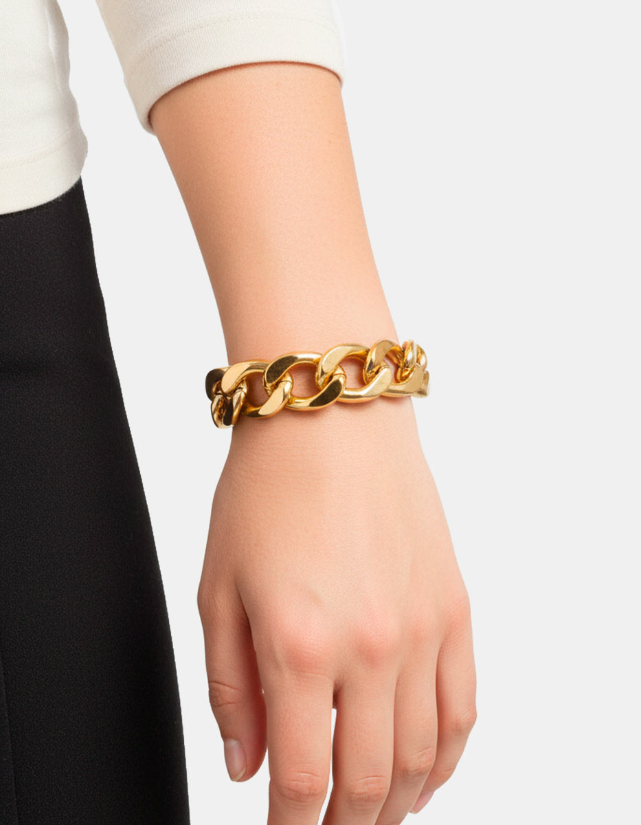 Pulsera de bronce con baño de oro 22 kt Fenicia