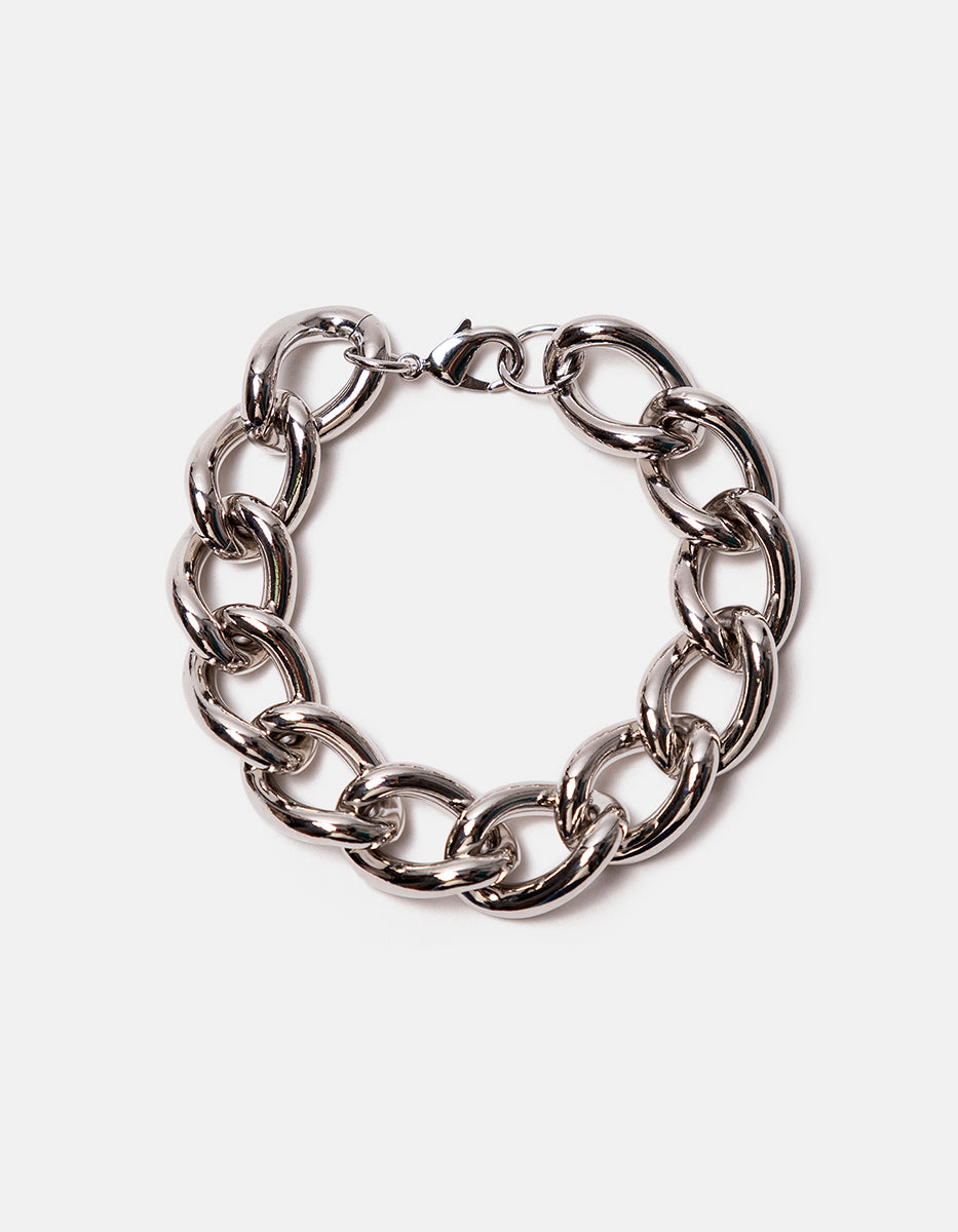 Pulsera de bronce con baño de rodio Fenicia