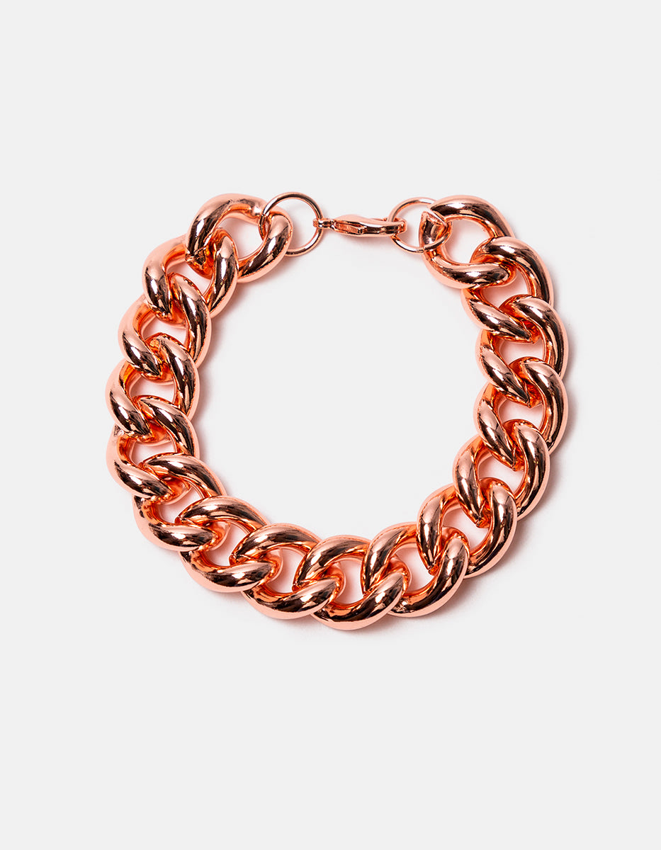 Pulsera de bronce con baño de oro rosa Fenicia