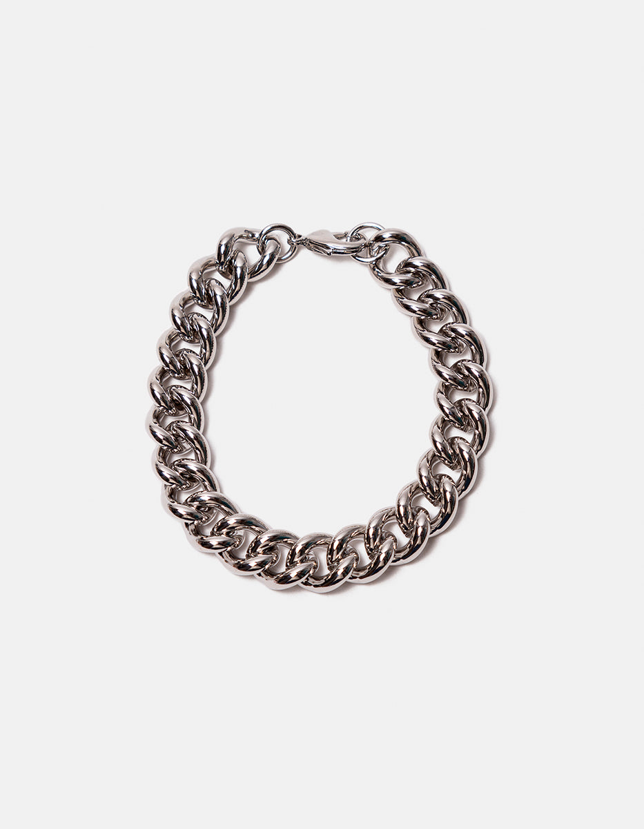 Pulsera de bronce con baño de rodio Fenicia