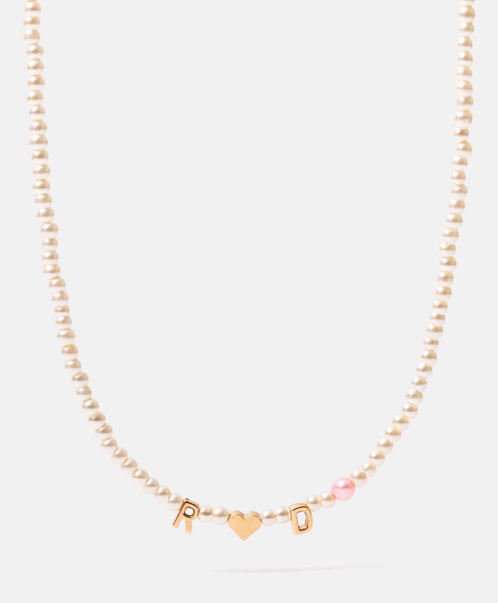 Collar personalizado con iniciales y perla mabe Lady