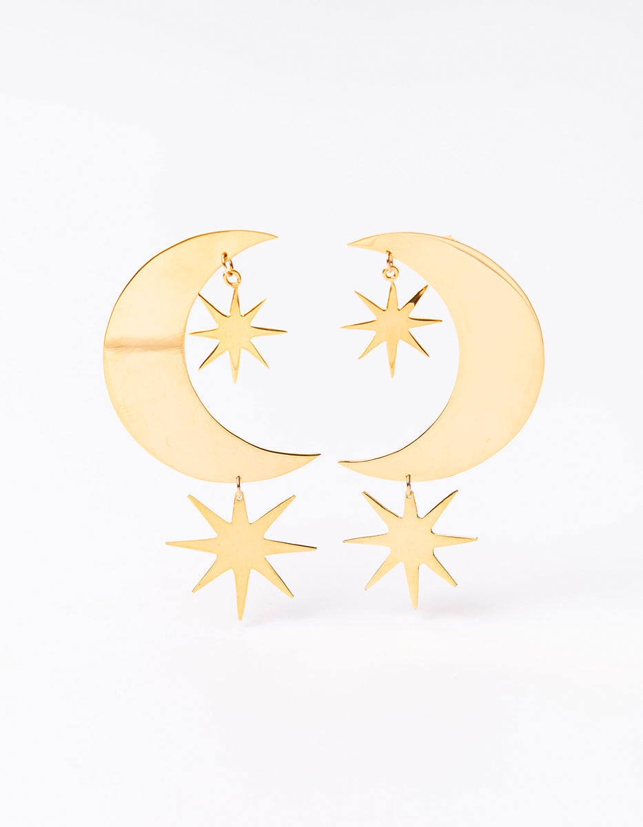 Aretes media luna destellos Fly Me To The Moon