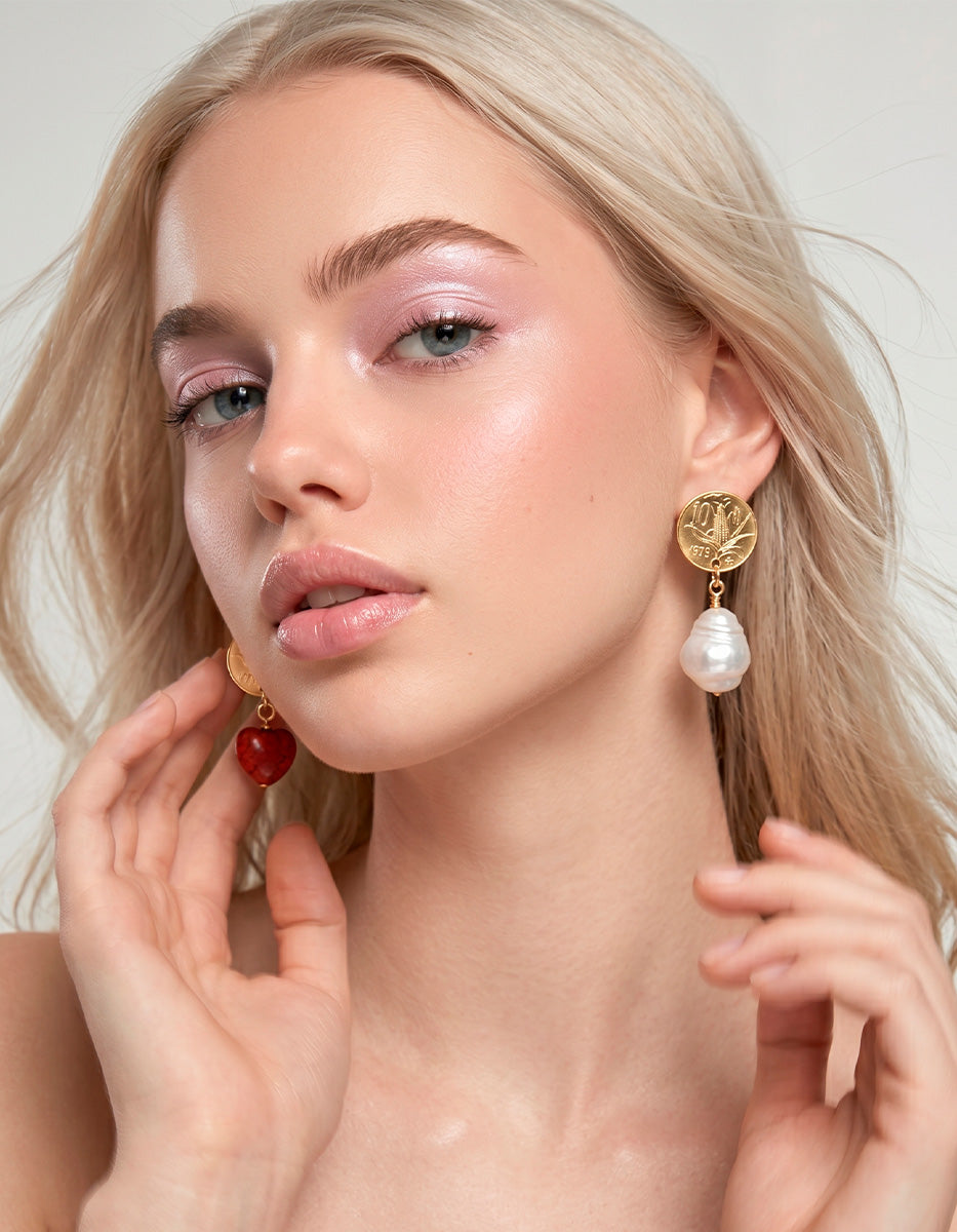 Aretes monedas auténticas Memorias