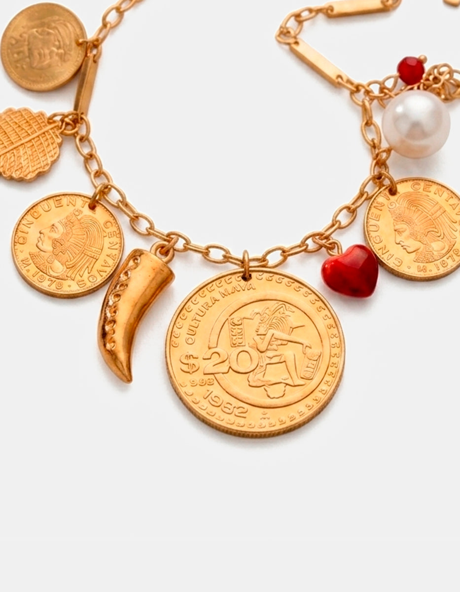 Collar con monedas auténticas Memorias