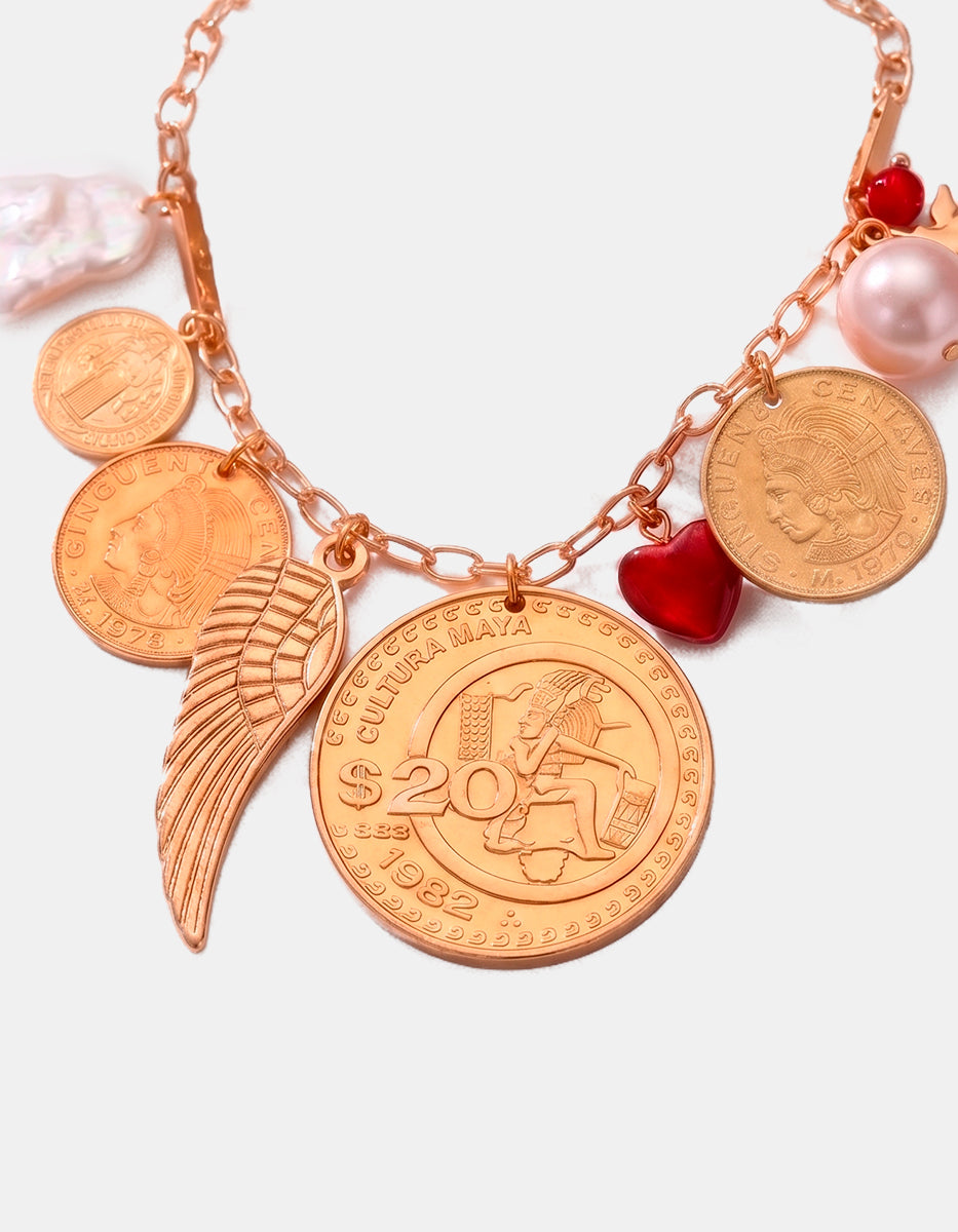Collar con monedas auténticas Memorias