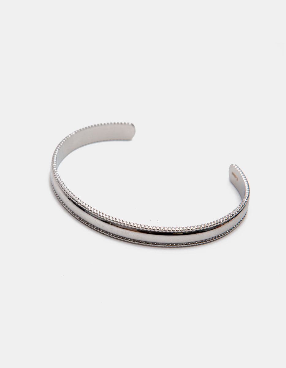Brazalete masculino plata .925 baño rodio 15 cm Nordic