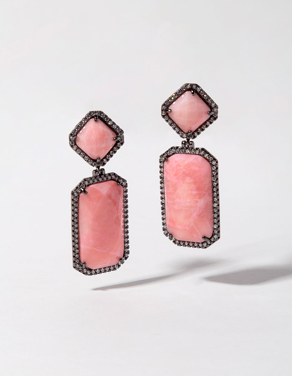 Aretes con espinolita tono salmon Marquesa