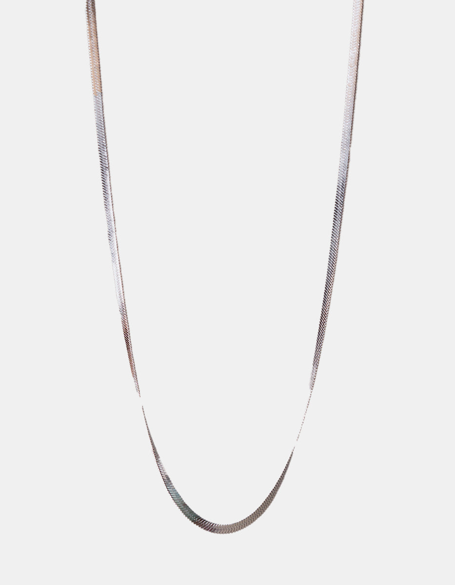 Collar acero inoxidable rodinado panza de víbora Nordic
