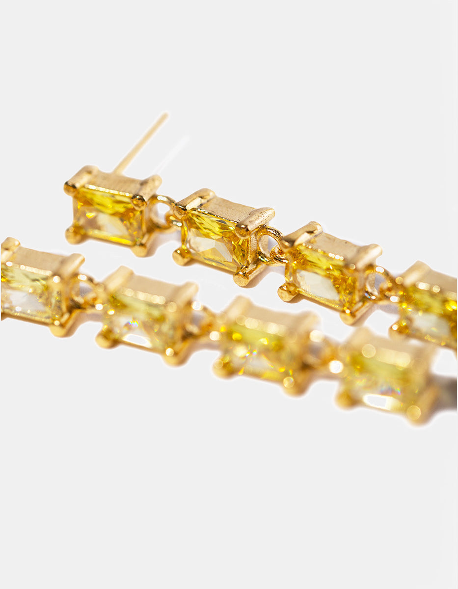 Aretes con citrinas en cascada Flashy