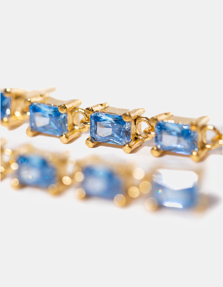 Aretes con espinolitas azul en cascada Flashy