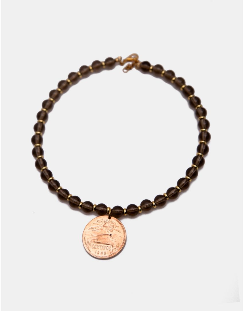 Gargantilla con moneda y arracadas mini