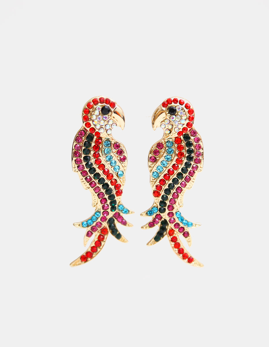 Aretes de loro en oro laminado de 22kt con espinolitas multicolores