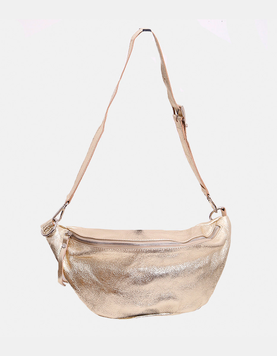 Chest Bag de Piel Color Oro – Glam Bags